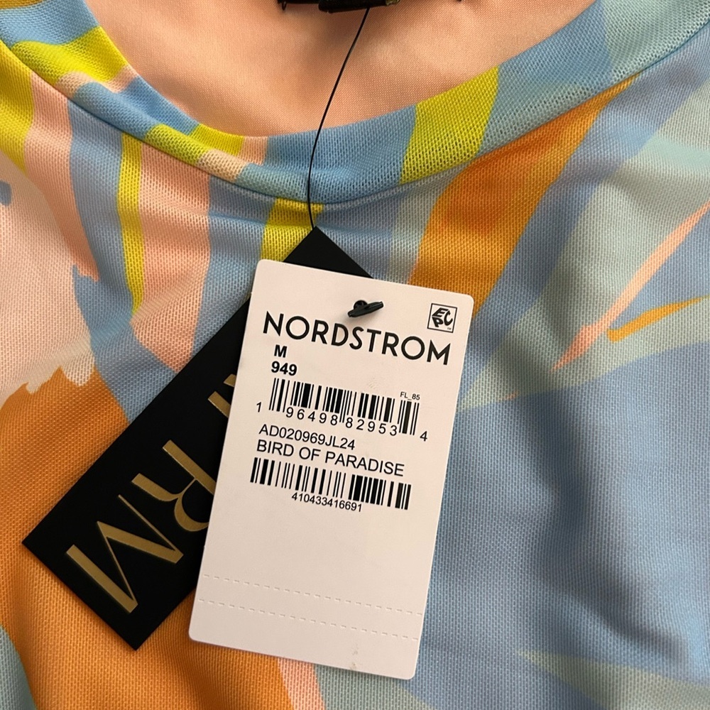 AFRM Didi Vibrant Blue and Yellow Long Sleeve Dress - Picture 5 of 10